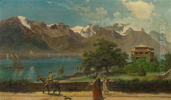 View Of Lake Geneva And The Alps - view 1