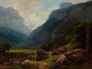 Schwendetal Mit Blick Auf Altmann by Gottlieb Bion