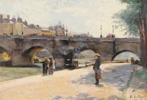 Paris, Spazierganger An Der Seine by Marie-Louise Bion
