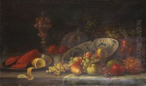 Stillleben Mit Fruchten Und Hummer by Reginald Bathurst Birch