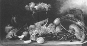Nature Morte Aux Fruits Et Au Homard by Reginald Bathurst Birch