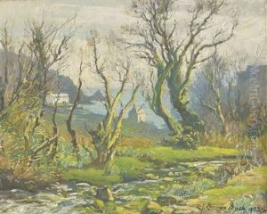 When Daffodils Peep Thro by Samuel John Lamorna Birch