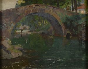 River Fisherman by Samuel John Lamorna Birch