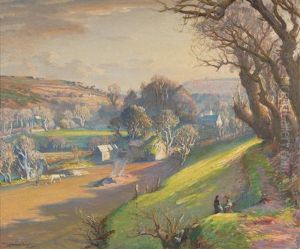 Golden Spring Evening, Lamorna Valley