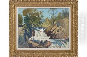 By The Waterfall by Samuel John Lamorna Birch