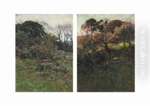 Ere Winter Comes; And A Golden Afternoon (pair) by Samuel John Lamorna Birch