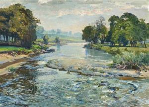 An Angler On The Deveron, Aberdeenshire, Scotland
