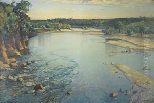 The Shimmering Spey by Samuel John Lamorna Birch