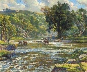 The Big Tree, Near Loch Maree, Ross-shire by Samuel John Lamorna Birch