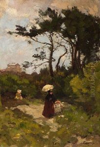 A Walk On A Summer's Day by Johannes Evert Akkeringa