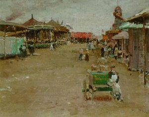 At The Fair, Penzance by Samuel John Lamorna Birch