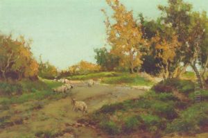 Sheep On A Lane, France Sheep On A Lane, France