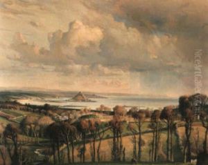 Panoramic View Of St. Michels Mount, Cornwall