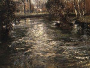 The River Canche, Near Montreuil, France by Samuel John Lamorna Birch