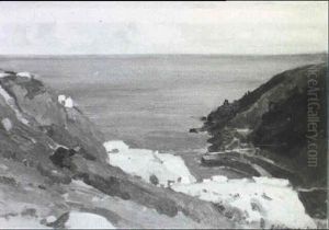 Lamorna Cove, Evening, From The Quarry Side by Samuel John Lamorna Birch