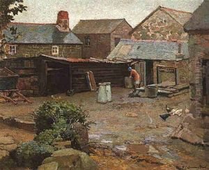 The Farmyard by Samuel John Lamorna Birch