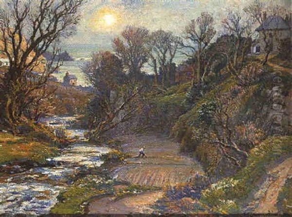 February Morning, Lamorna - view 1