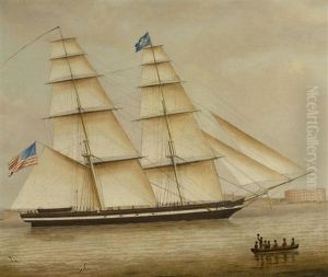 An American Revenue Cutter In New York Harbor An American Revenue Cutter In New York Harbor
