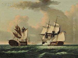 The U.s. Frigate United States by Thomas Birch