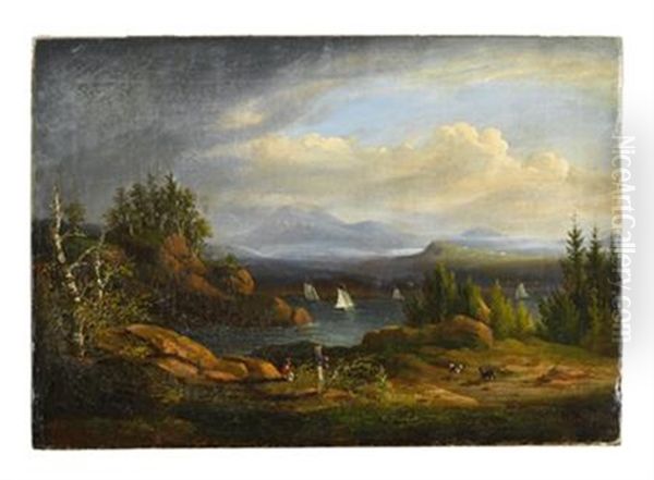 Two Figures In A Landscape - view 1