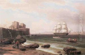 An American Merchantman Entering Harbour thumbnail