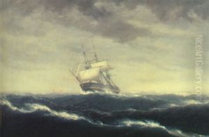 Seascape With Bark by Thomas Birch