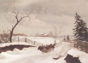 Sleigh Ride In Winter by Thomas Birch