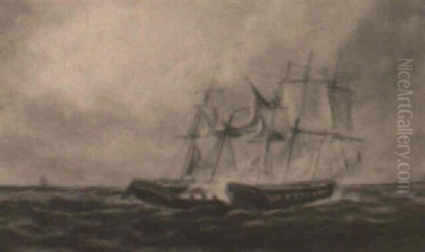 The Battle Between The Chesapeake And The Shannon - view 1