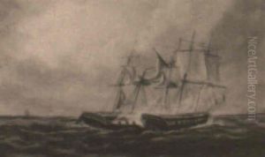The Battle Between The Chesapeake And The Shannon by Thomas Birch