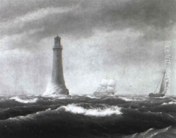 Lighthouse And Two Vessels - view 1