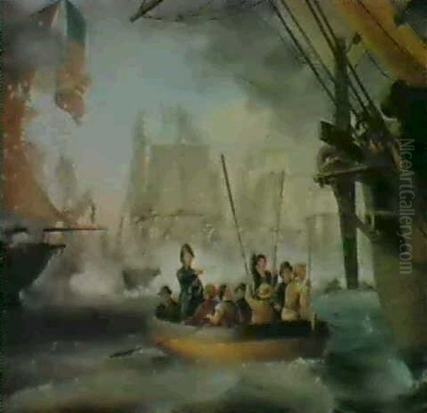 Commodore Perry Leaving The Lawrence For The Niagara At The Battle Of Lake Erie - view 1
