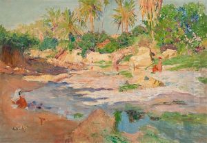 Femmes Dans L'oasis by Alphonse Birck