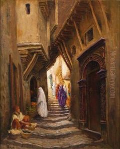 Marche Dans La Casbah D'alger by Alphonse Birck