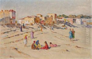 Orientalische Strassenszene by Alphonse Birck