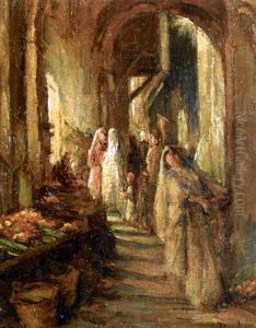 Femmes Dans La Casbah D'alger by Alphonse Birck