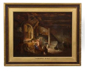 Interior Of A Cottage by Edward Bird