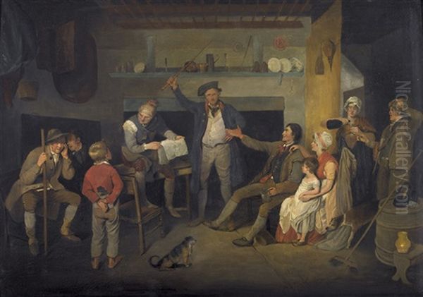 Soldier Recounting A Story In An Inn - view 1