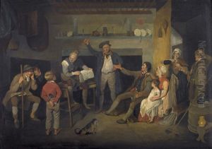 Soldier Recounting A Story In An Inn by Edward Bird