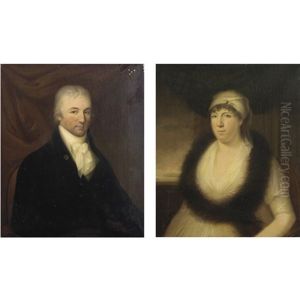 Portrait Of Lt. Col. James Coleridge (+ Frances Duke Taylor, Mrs Coleridge; Pair) by Edward Bird