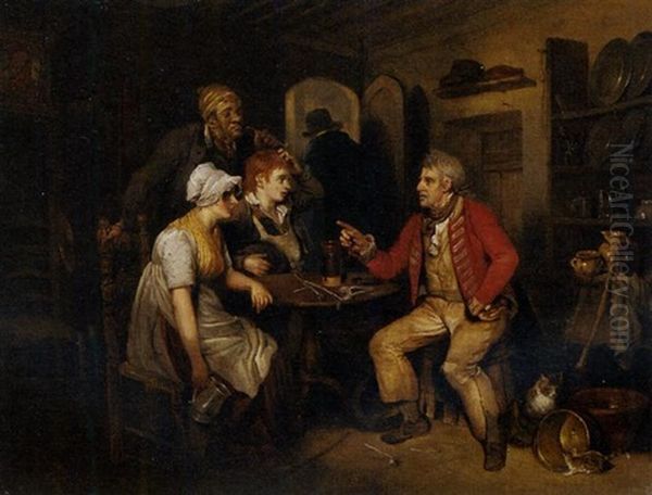 A Soldier Recounting A Story In An Inn - view 1