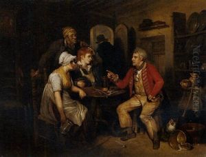 A Soldier Recounting A Story In An Inn