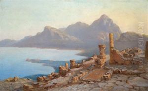 Taormina Auf Sizilien Mit Blick Auf Die Kuste by Samuel C. Bird