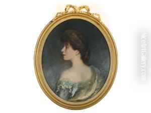 Portrait Of Mrs Alex. Cowan by Oswald Hornby J. Birley