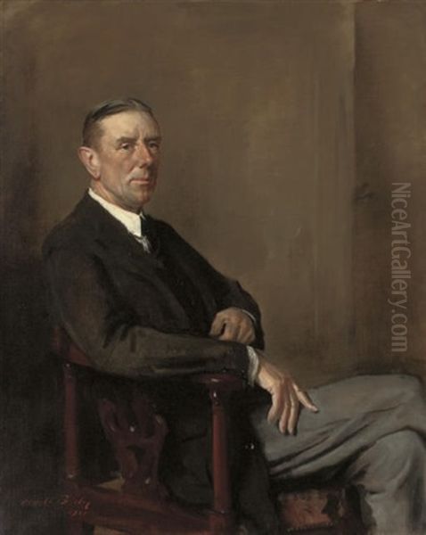 Portrait Of A Gentleman, In A Black Coat And Grey Trousers - view 1