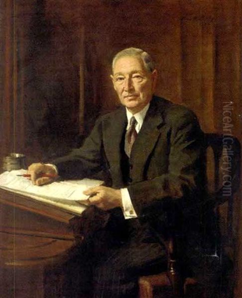 Portrait Of Ralph Y. Sketch, Seated At A Desk - view 1