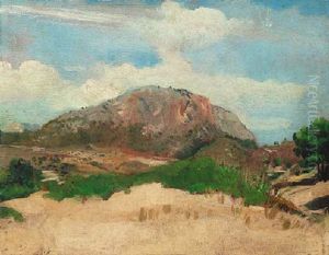 Hilly Landscape by Oswald Hornby J. Birley