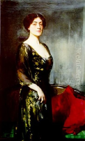 Portrait Of Dark-haired European Mistress - view 1