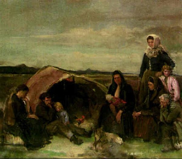 An Irish Gypsy Encampment - view 1