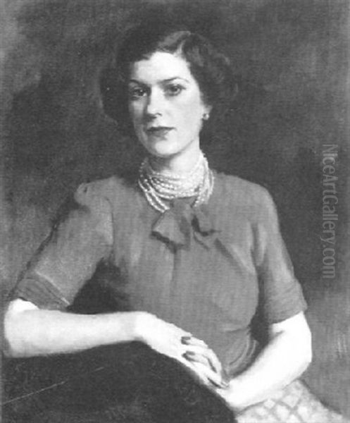 Portrait Of A Woman In A Red Dress - view 1