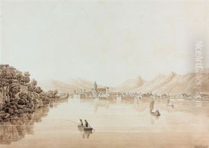 Vue De La Ville De Como by Peter Birmann